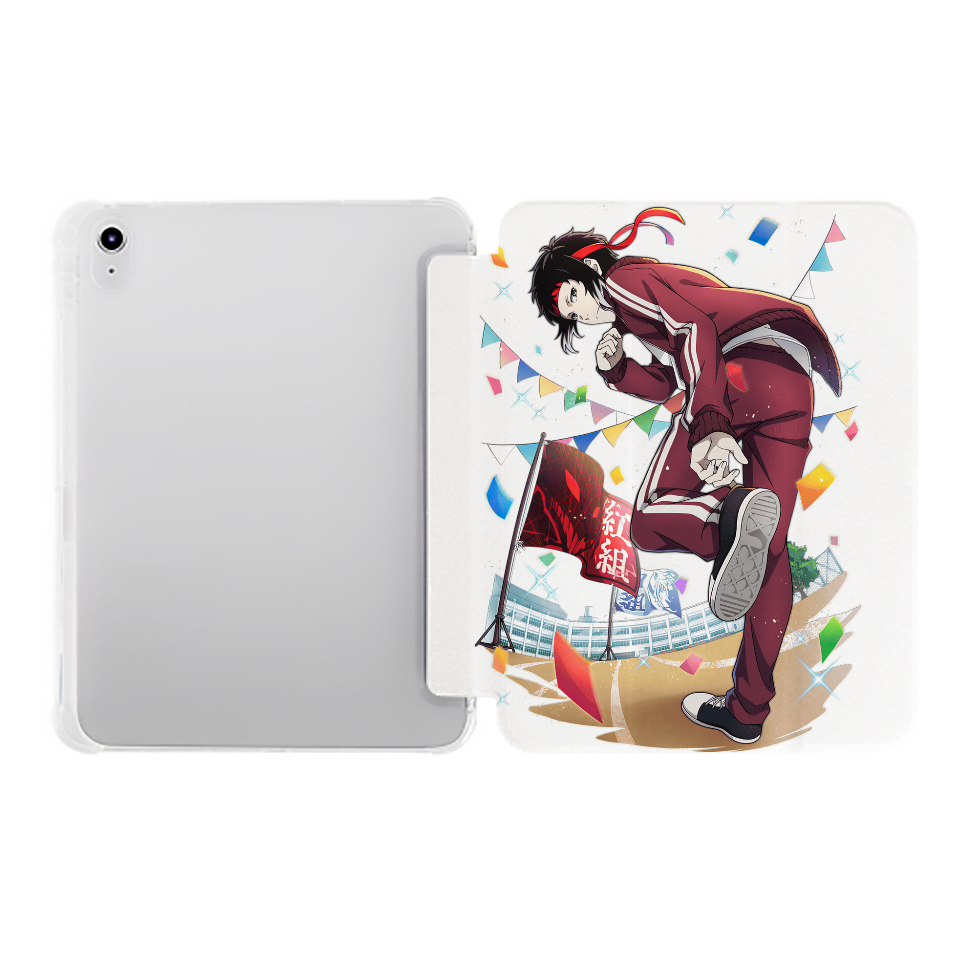 （画像用） 文豪ストレイドッグス Bungo Stray Dogs IPad ケース ペン収納付き 三つ折りスタンド PUレザー×シリコン 対応機種9.5/10.5/10.9インチ
